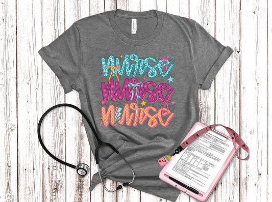 Bright Colors Nurse Stacked