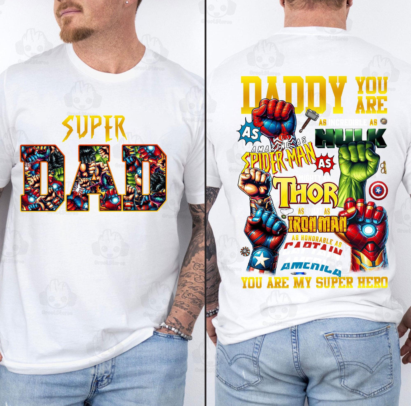 Super Dad Super Heros (Front/Back)