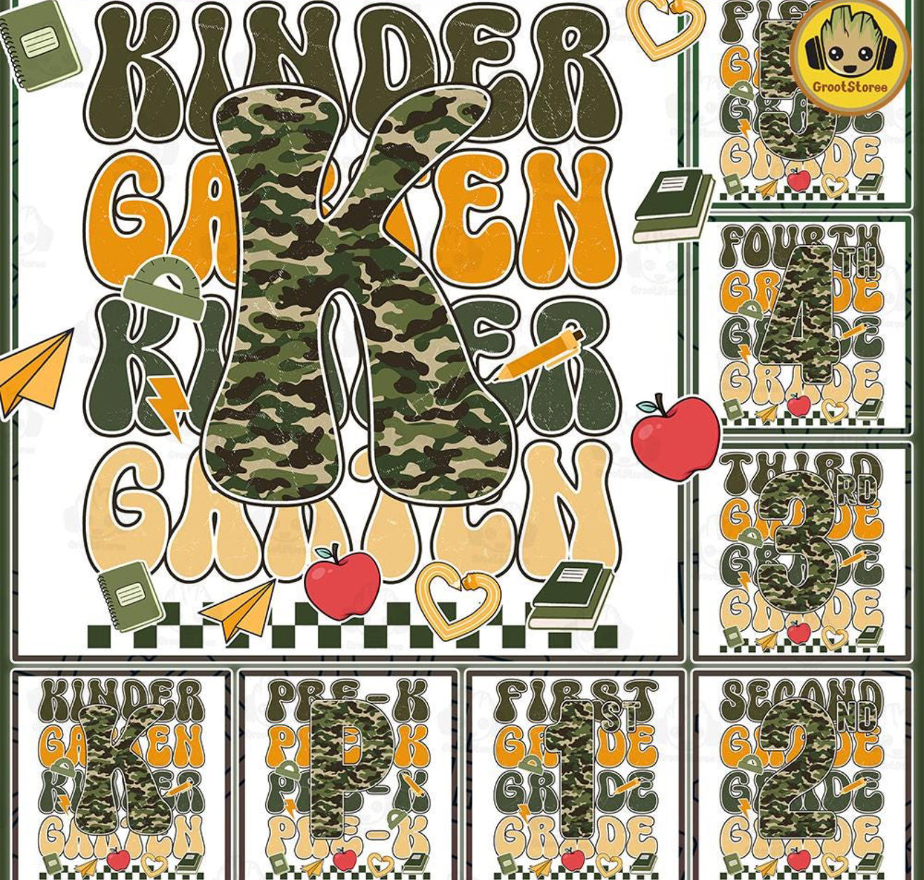 Camo Stacked Grades Collection