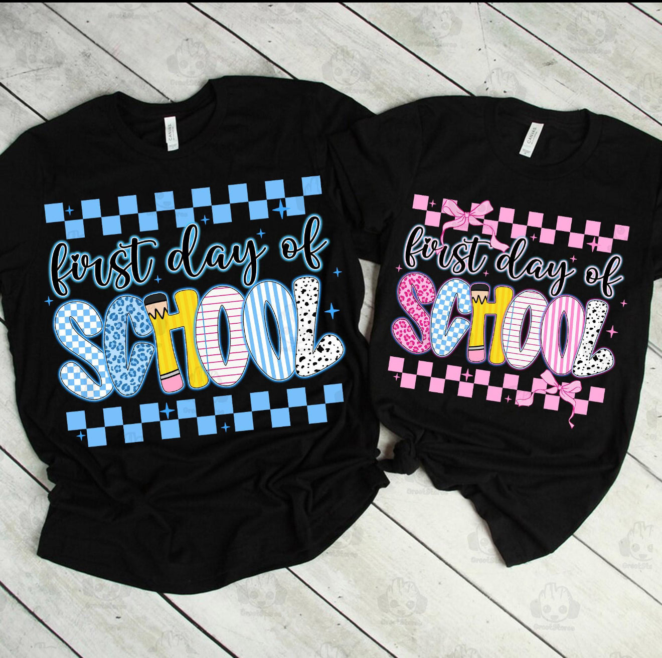 Checkered First Day Of School Collection