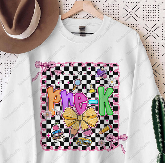 Checkered Neon Grades Pre K Through Fourth Grade Collection