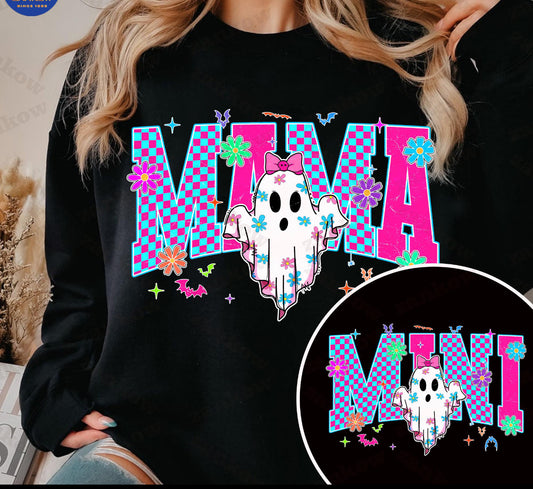 Pink Purple Ghost Mama and Mini Collection
