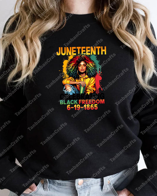 Juneteenth Black Freedom with Female Figurine