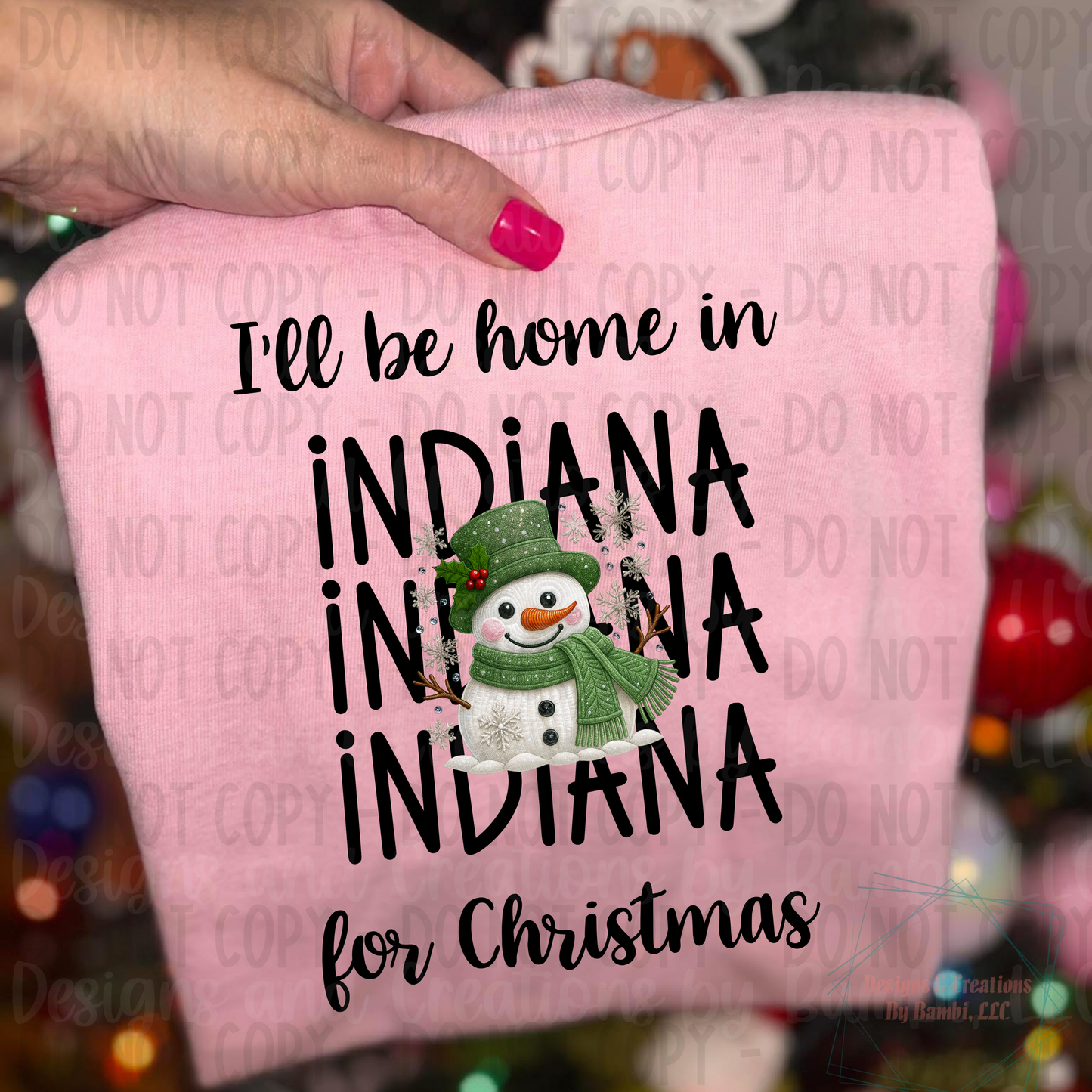 I'll Be Home in States Sage Snowman Black Font Digital Bundle