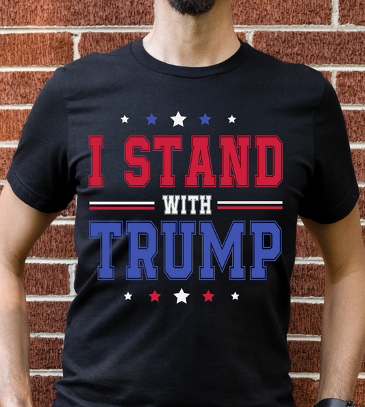 I Stand With Trump Red/Blue/White Font