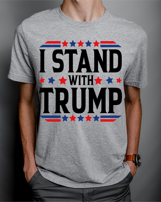 I Stand with Trump Black Font