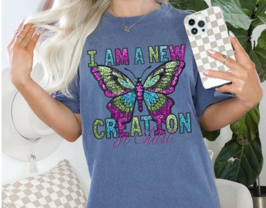 I am a New Creation Faux Glitter