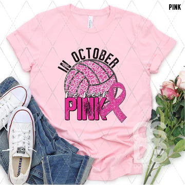 In October We Wear Pink- Volleyball Breast Cancer