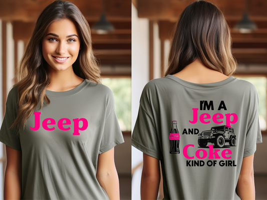 Jeep and A Coke Pink (Front/Back)