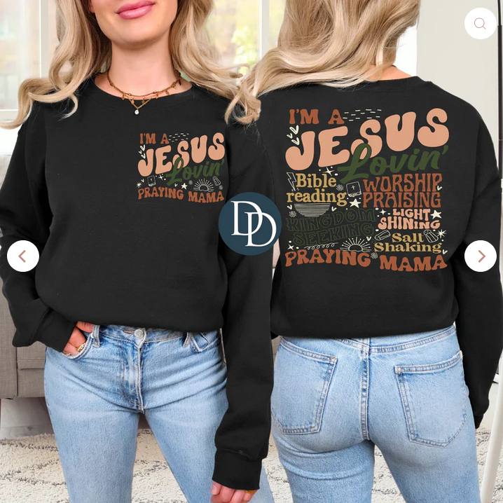 Jesus Lovin' Praying Mama (Pocket/Back)