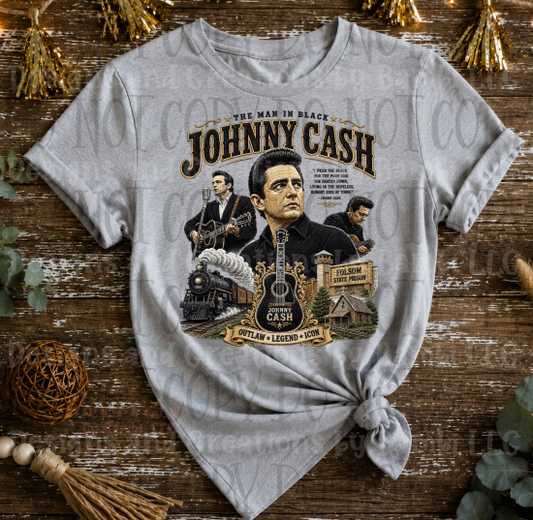 Johnny Cash Faux Embroidery