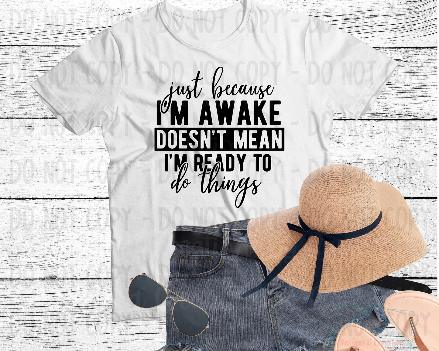 Just Because I'm Awake Black Font