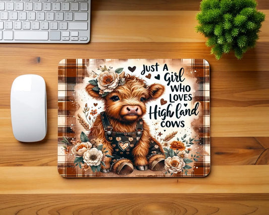 Just A Girl That Loves Highland Cows Mouse Pad