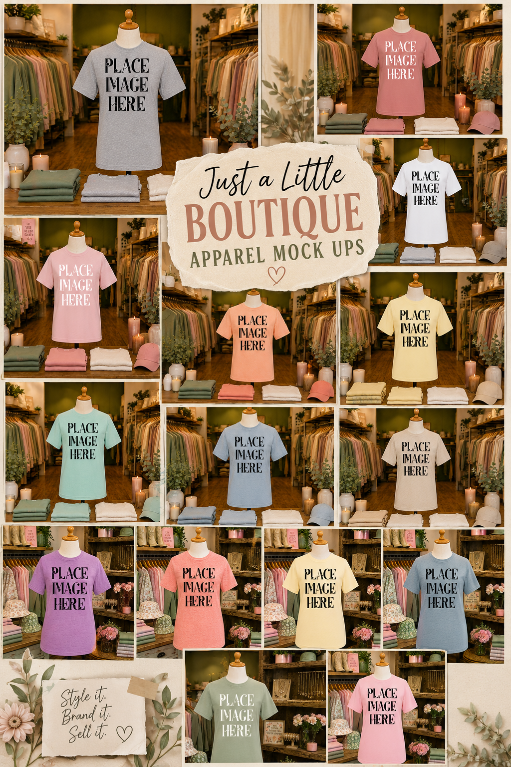 May-June-July Apparel Mock Up Drives (Large Variety of Themes, Brands, and Colors)