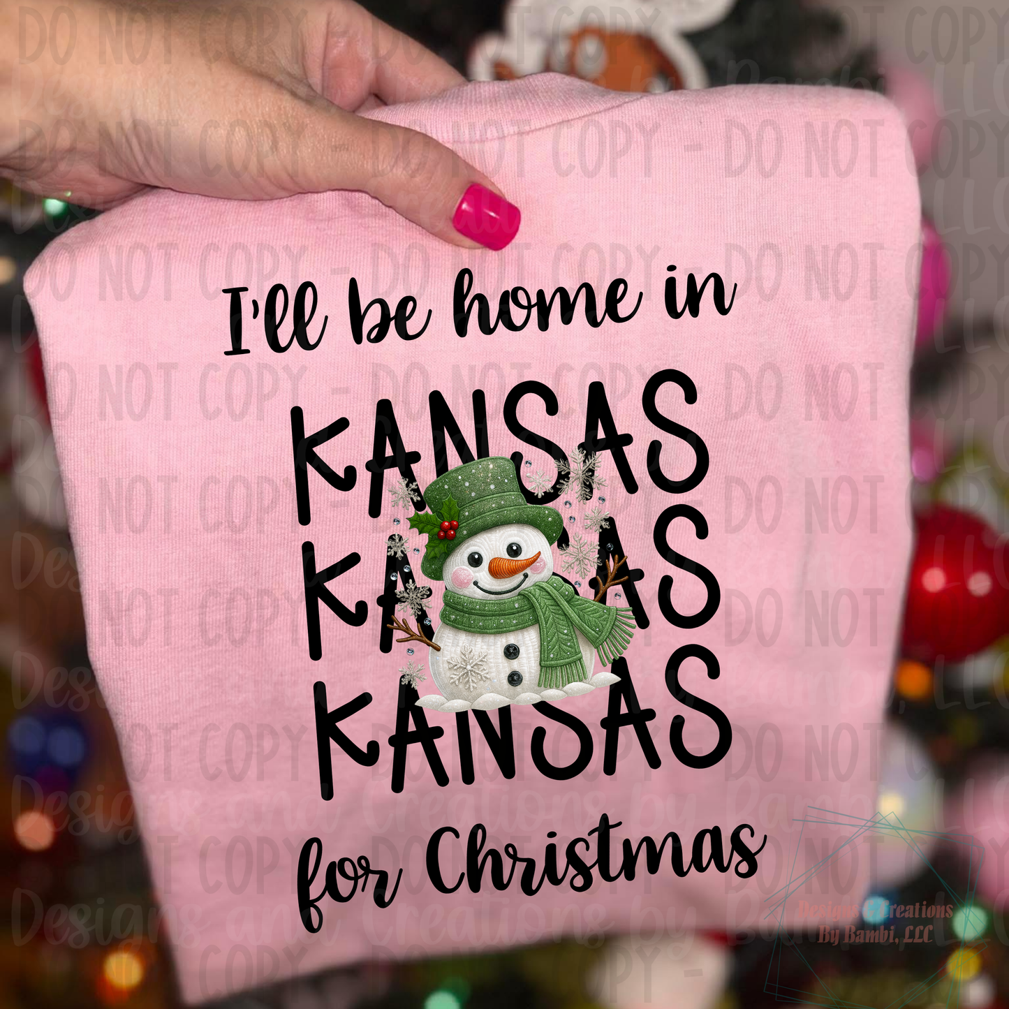 I'll Be Home in States Sage Snowman Black Font Digital Bundle