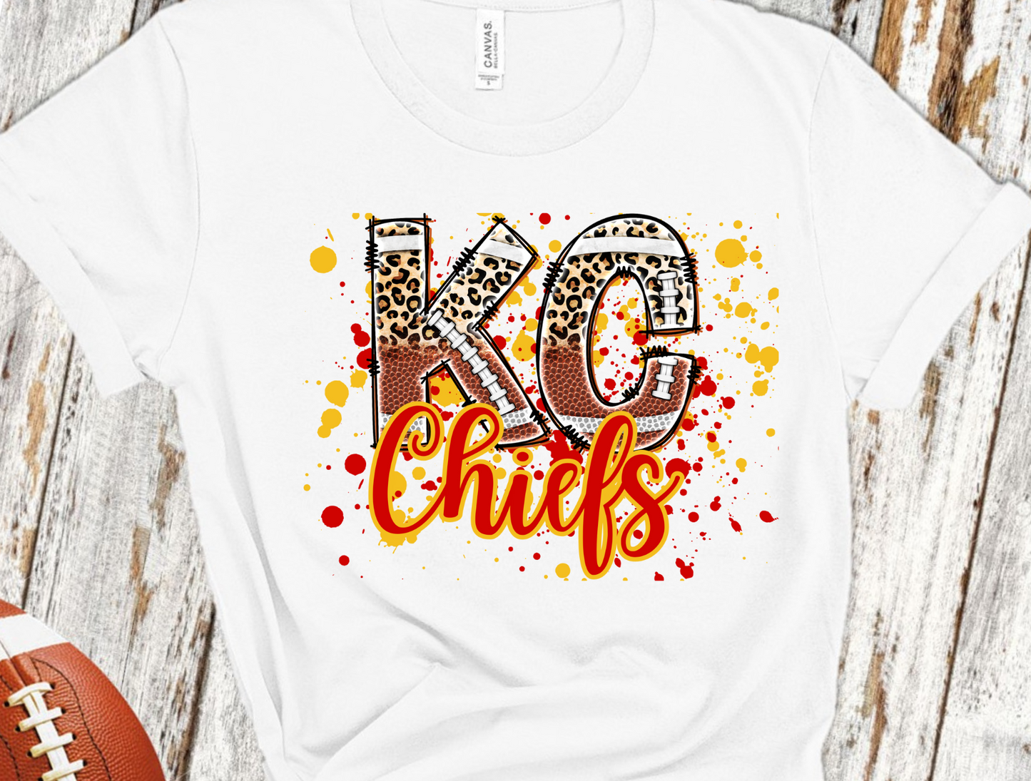 KC Chiefs with Leopard and Football