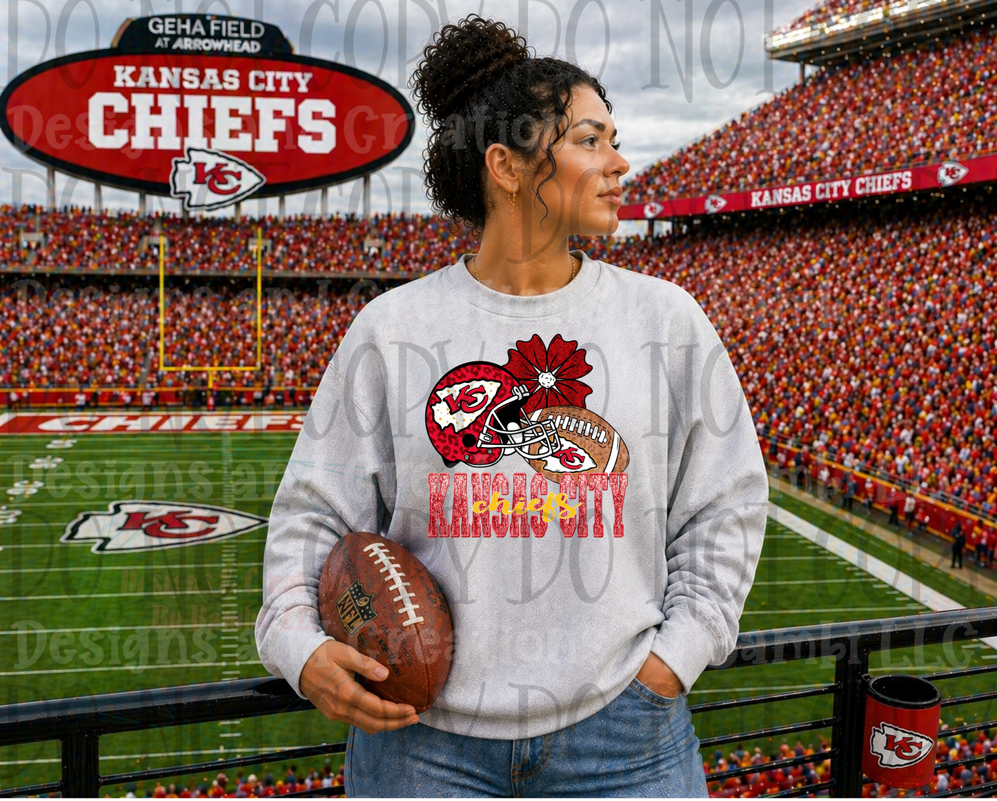 Kansas City Chief with Faux Glitter