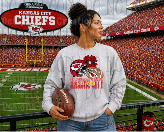 Kansas City Chief with Faux Glitter