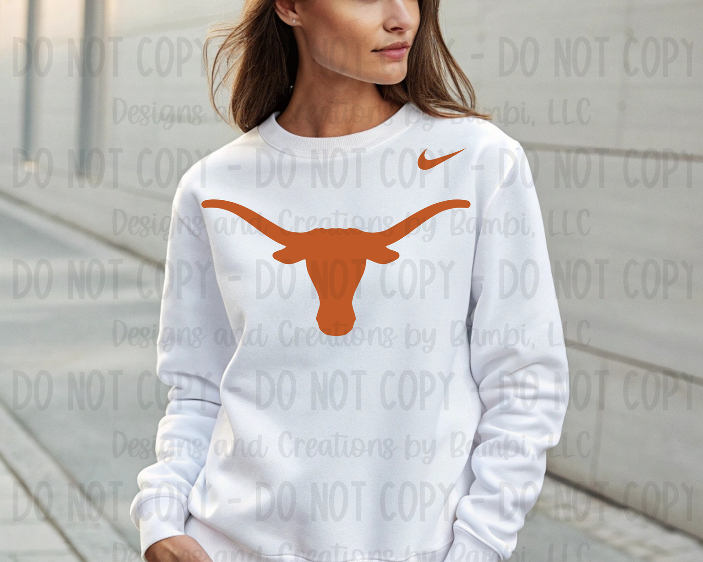 Large Longhorn with Swoosh