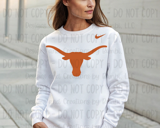 Large Longhorn with Swoosh
