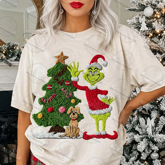 Faux Latch Hook Crochet Green Mean Guy