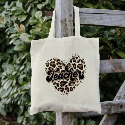 Leopard Heart Teacher Book Bag