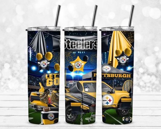 Let's Go Steelers Sublimation Tumbler