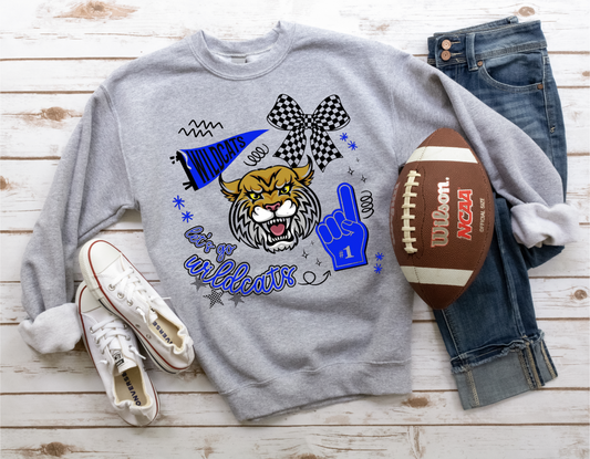 Let's Go Wildcats Blue