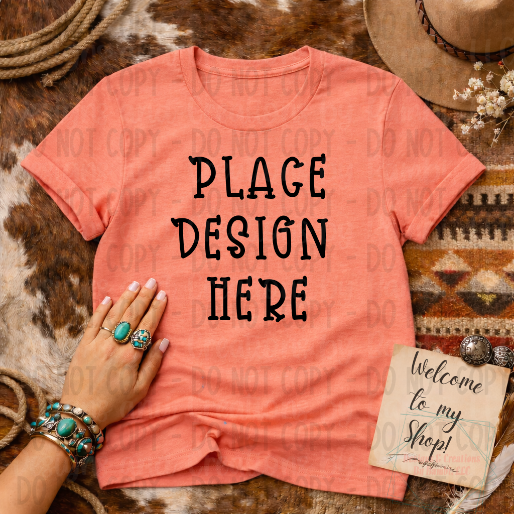 Rustic Western Style Gildan Apparel Mock Ups
