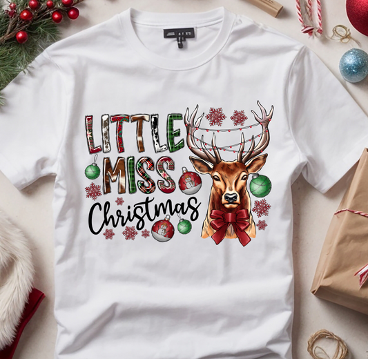 Little Miss Christmas with Deer