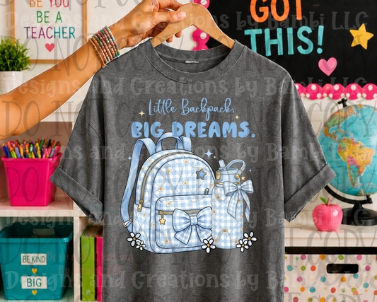 Little Backpack Big Dreams Blue