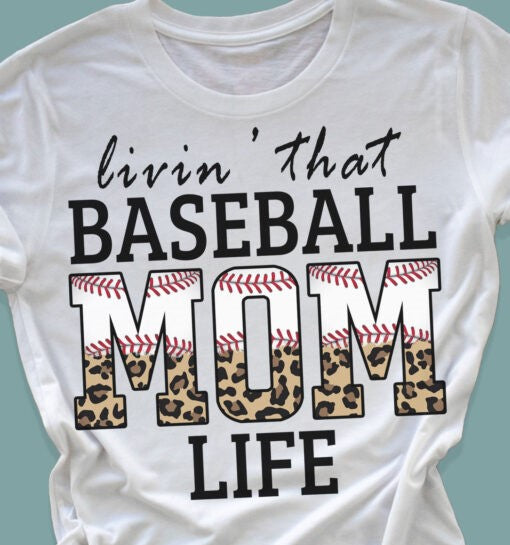 Livin That Baseball Mom Life with Leopard