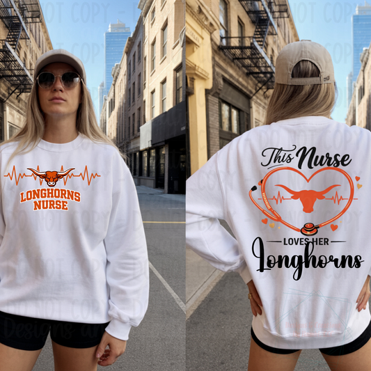 Longhorns and Nurse (Front/Back)