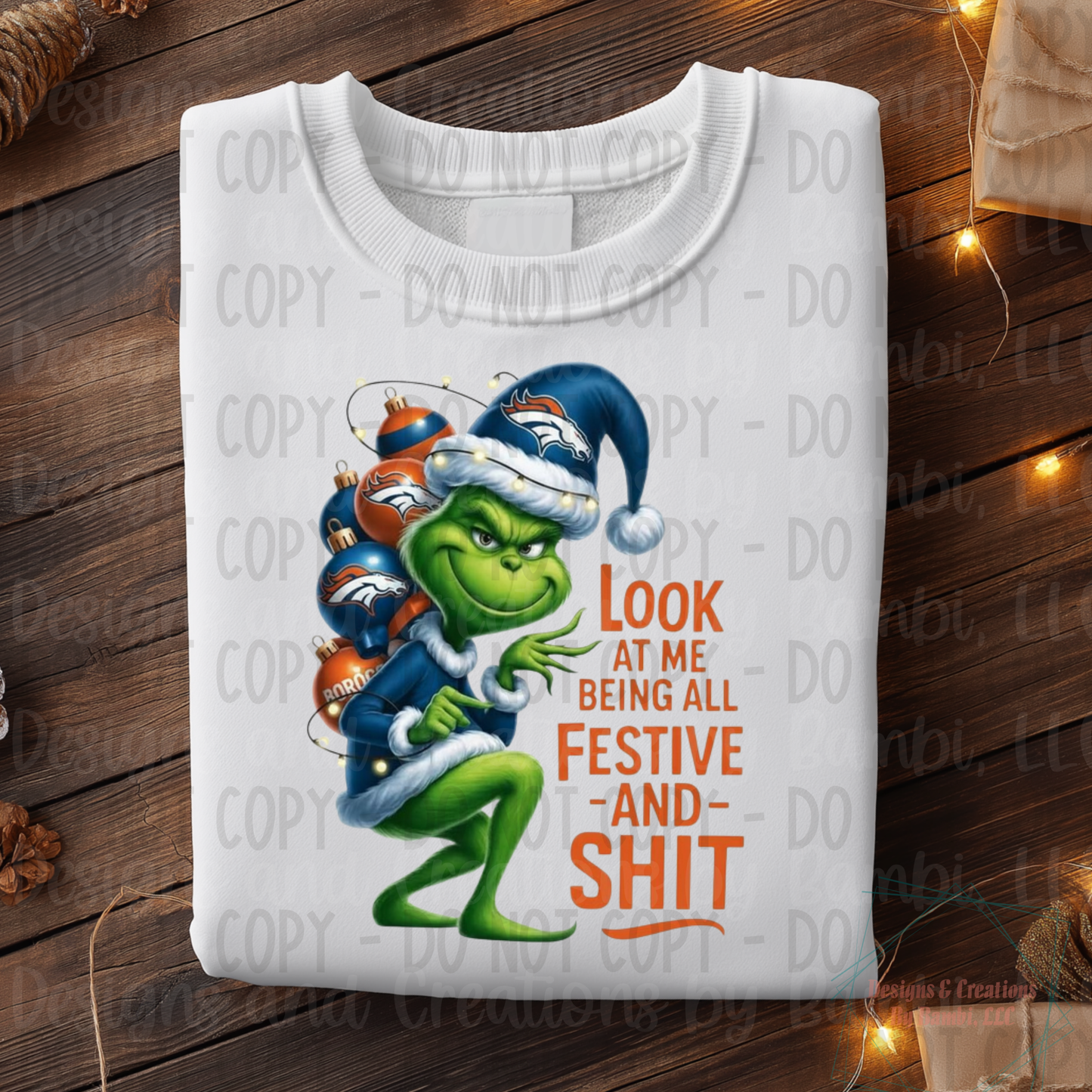 Look At Me Festive Broncos