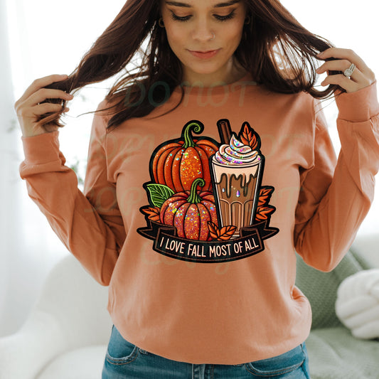 Love Fall Most of All Pumpkin and Coffee