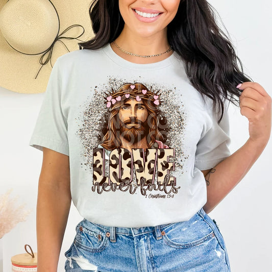 Love Never Fails Leopard Jesus