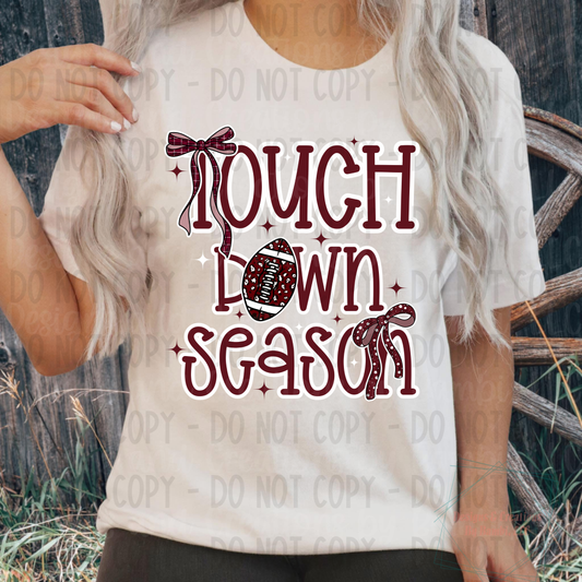 Maroon and White Touch Down Season