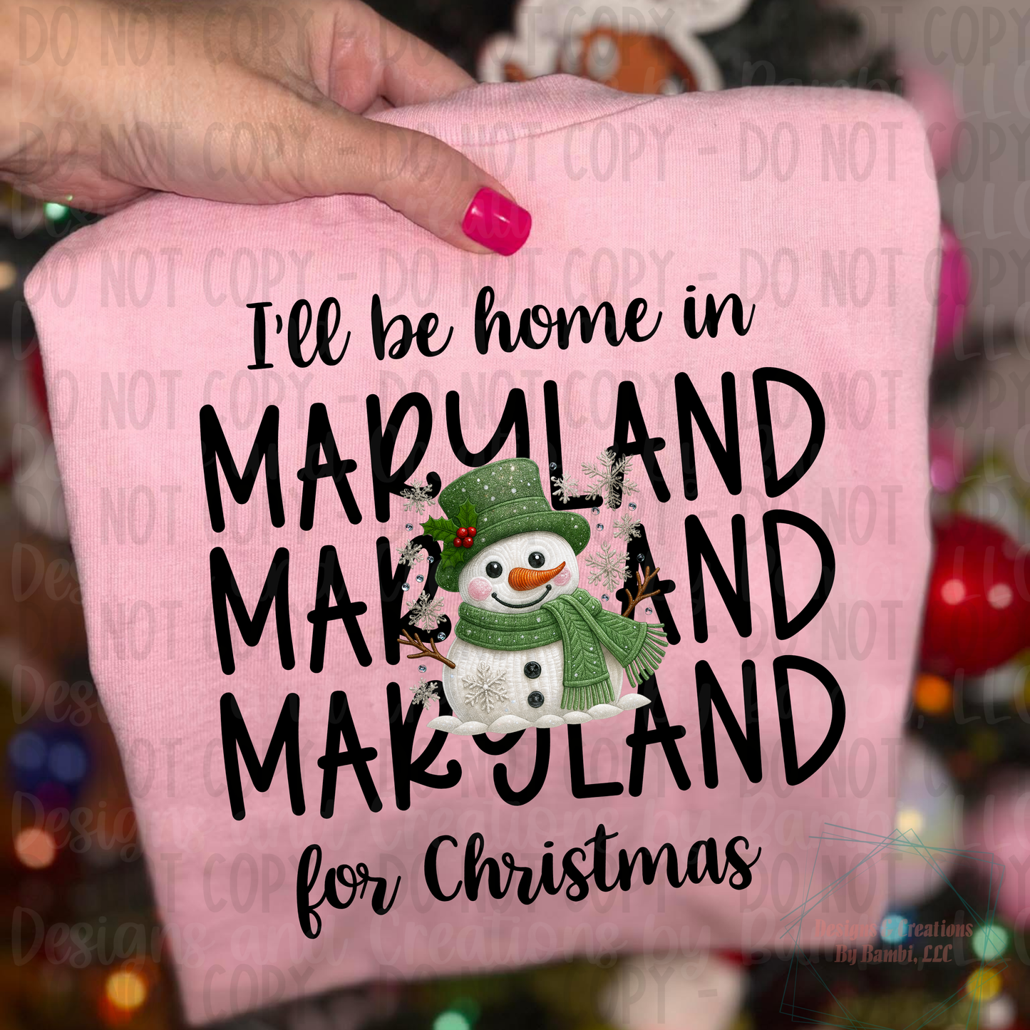 I'll Be Home in States Sage Snowman Black Font Digital Bundle