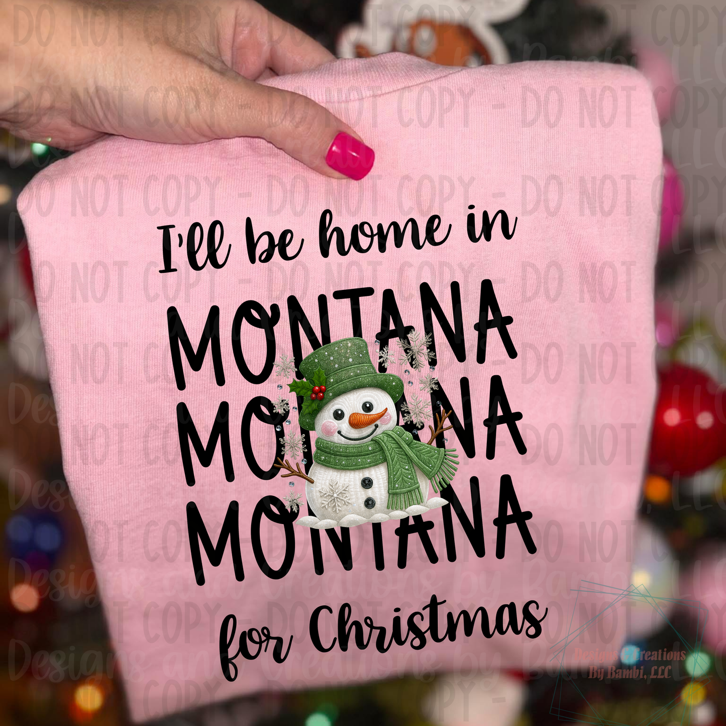 I'll Be Home in States Sage Snowman Black Font Digital Bundle