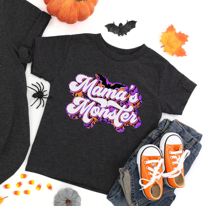 Mama's Monster Halloween Completed Shirt- Kid