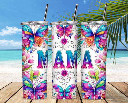 Mama And Butterflies Sublimation Tumbler