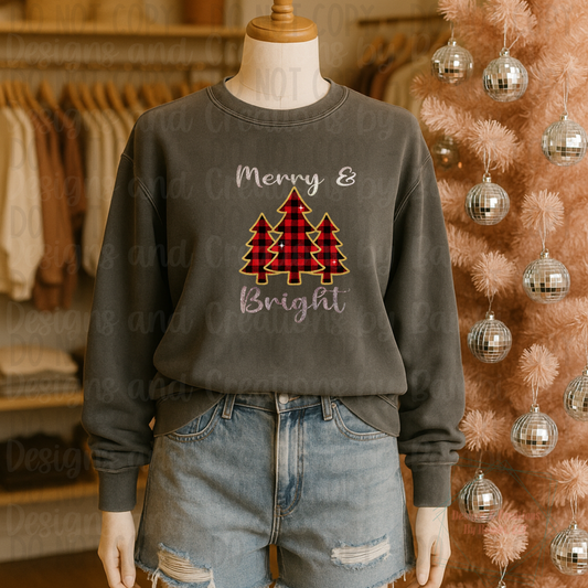 Merry and Bright Plaid Trees