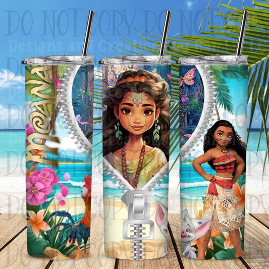 Moana Zipper 20 oz Sublimation Tumbler