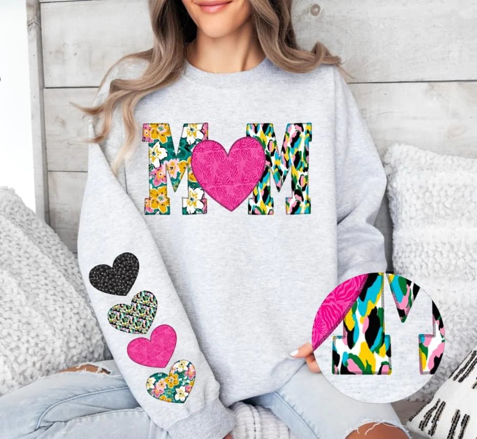 Choose Your Title Mixed Prints with Heart Sleeves