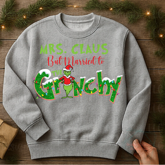 Mrs. Claus But Married Green Guy Snow Capped