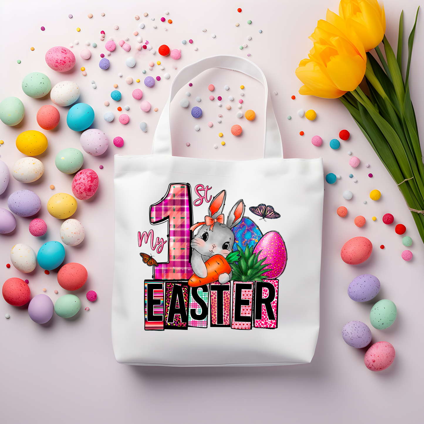 My First Easter Canvas Tote