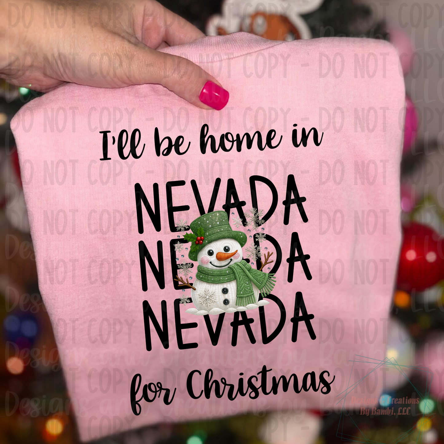 I'll Be Home in States Sage Snowman Black Font Digital Bundle