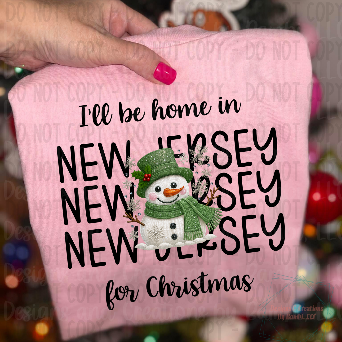 I'll Be Home in States Sage Snowman Black Font Digital Bundle