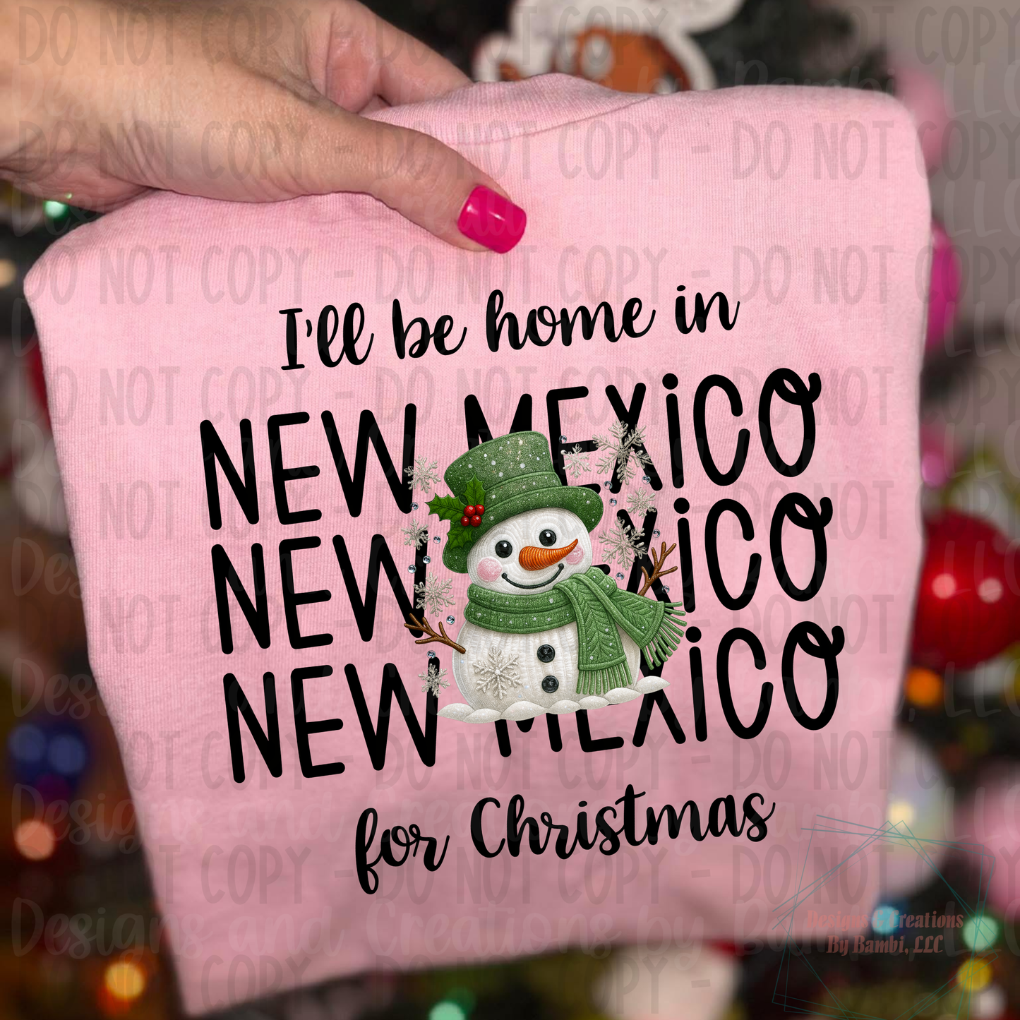 I'll Be Home in States Sage Snowman with Black Font Collection