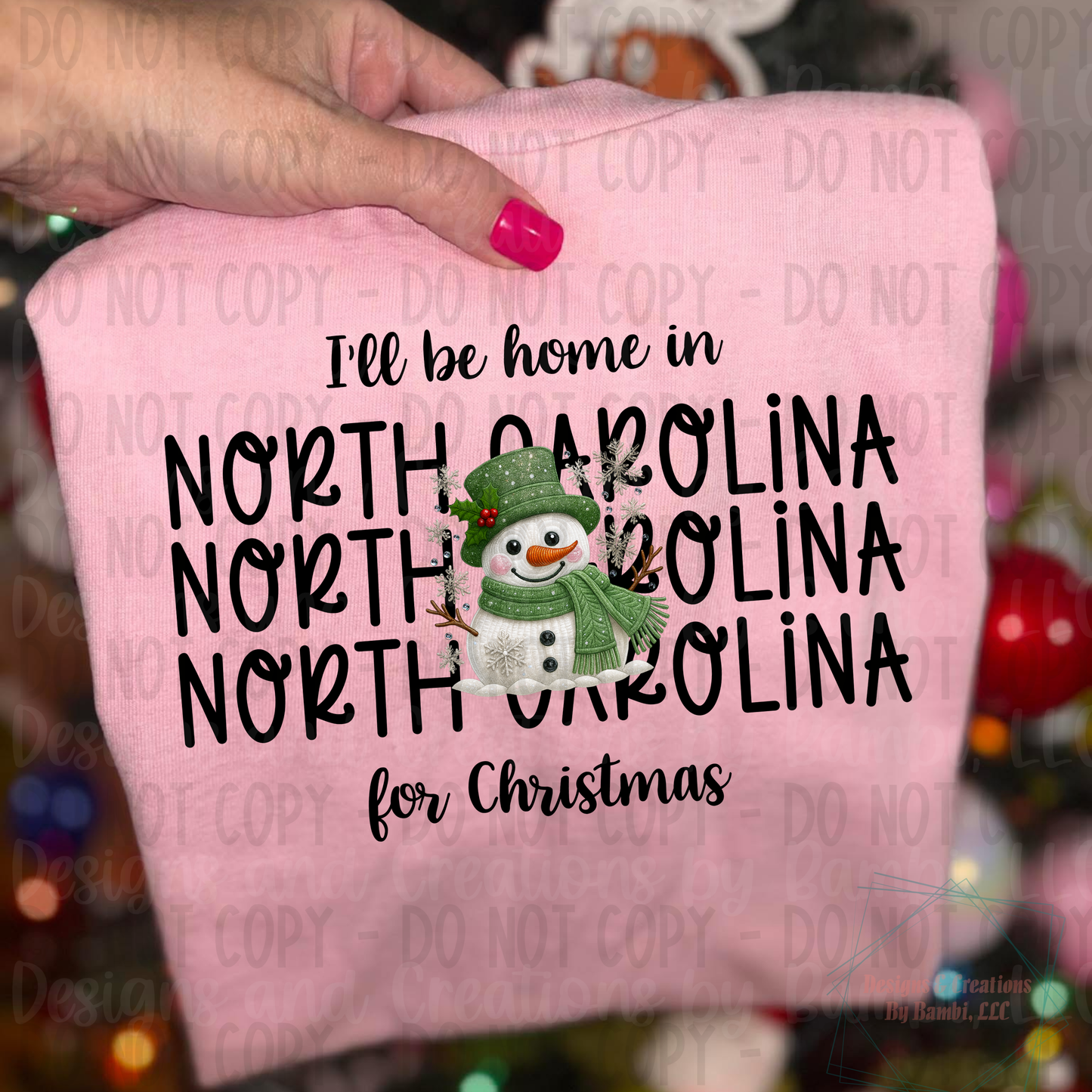 I'll Be Home in States Sage Snowman with Black Font Collection